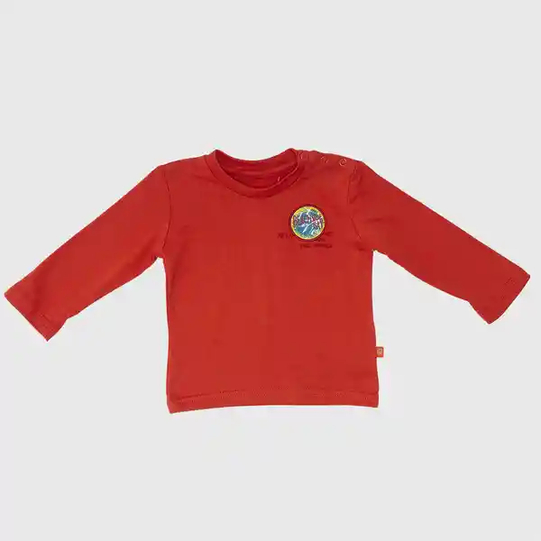 Polera Manga Larga Bebe Niño Terracota Pillin 3 M