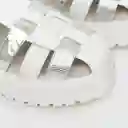 Sandalias Velcro De Niña Blanco Talla 34