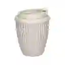 Vaso Para Café Con Tapa Blanco 300 mL Casaideas