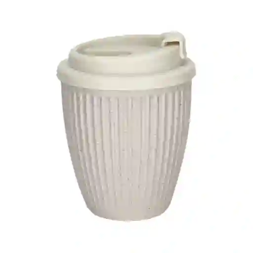 Vaso Para Café Con Tapa Blanco 300 mL Casaideas