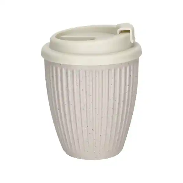 Vaso Para Café Con Tapa Blanco 300 mL Casaideas