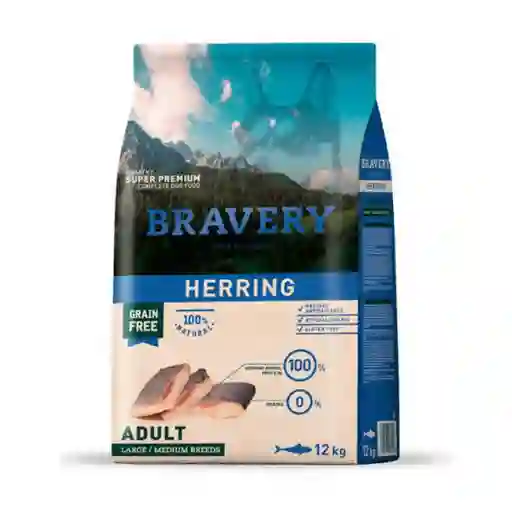 Bravery Alimento Para Perro Adulto Large/Medium Herring