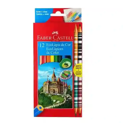 Faber Castell Lapiz 12 Colores + 2 Lapi