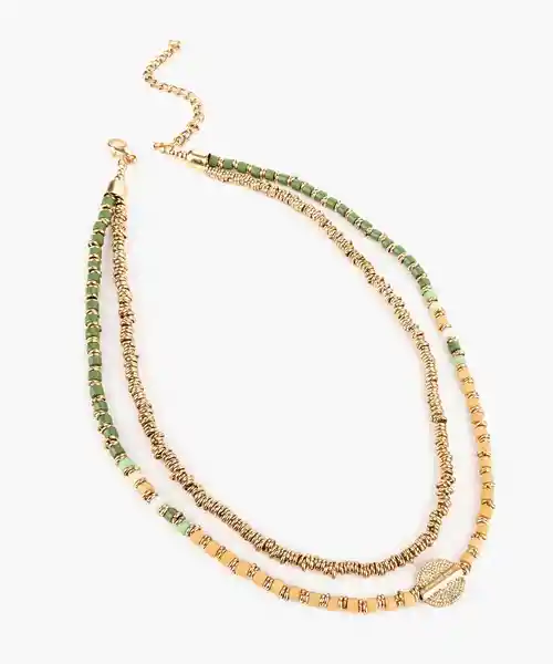 Lounge Collar Layers Mostacillas Verde