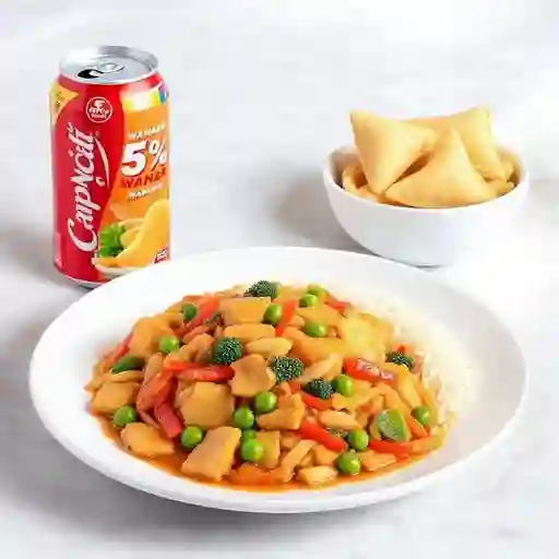 Chapsui de pollo con arroz