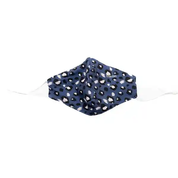 Miniso Cubreboca Con Estampado de Leopardo Azul