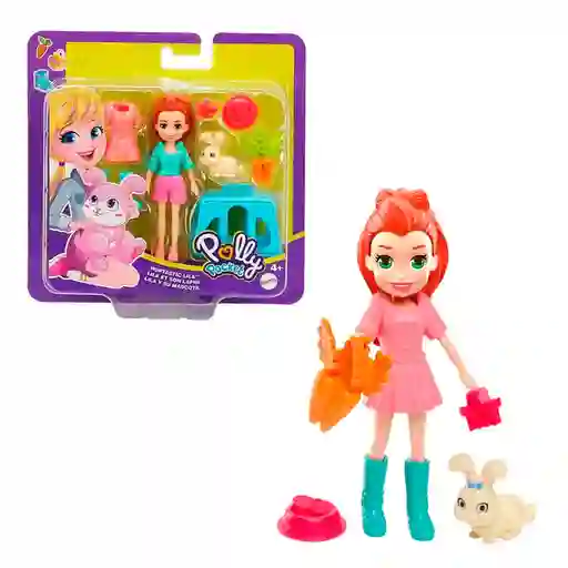 Polly Muñeca Pocket! Lila y su Conejito - GDM11