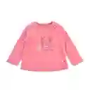 Polera Manga Larga Bebé Niña Palo Rosa Talla 4 A Pillin