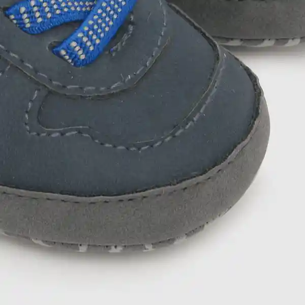 Botines Futurista Velcro Elástico Para Niño Azul T. 15 Colloky