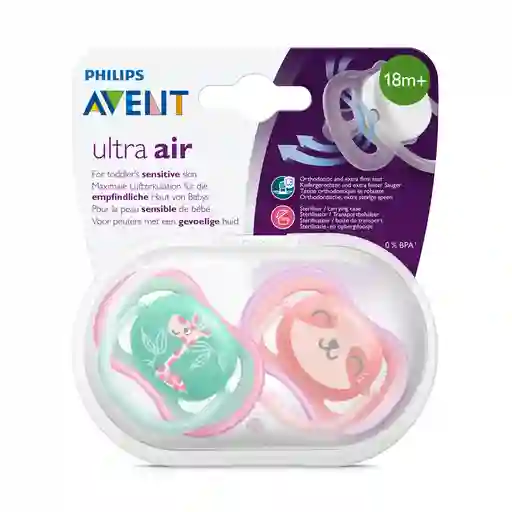 Chupete Philips Scf349/12 Ultra Air +18 Meses X 2 Uni