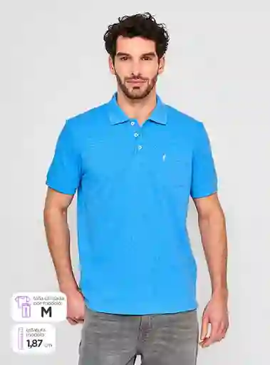 Kenneth Stevens Polerón Polo Manga Corta Azul Talla M SS24