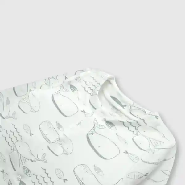 Osito Ballenas de Bebé Niño Off White Talla 0/3M Colloky