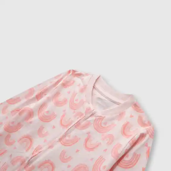 Pijama Entero de Bebé Niña Pink/Rosado Talla 9/12M Colloky