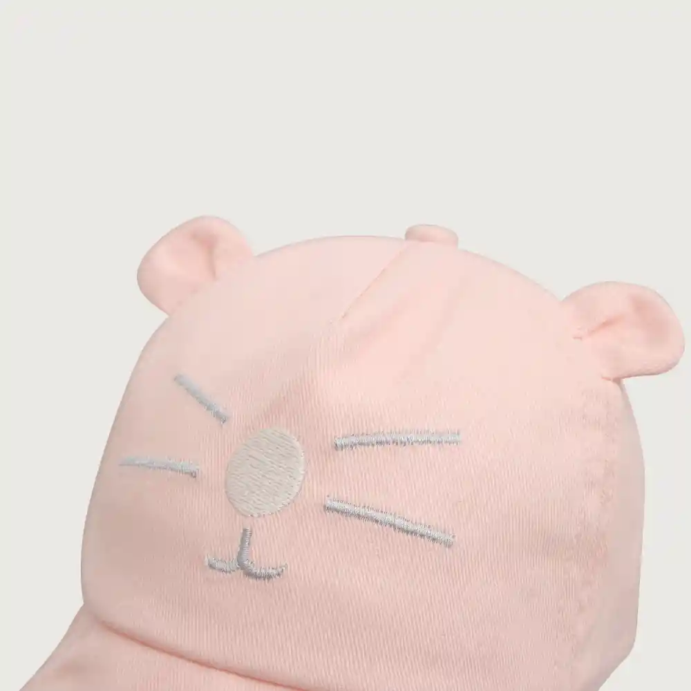 Gorro Jockey Gatito Niña Rosado Talla M Opaline
