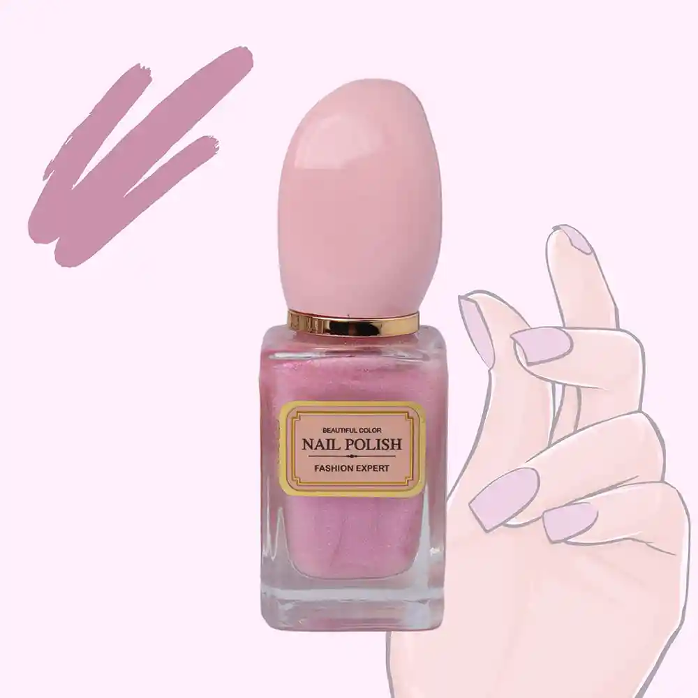 Miniso Esmalte Para Uñas Rosa Metalico