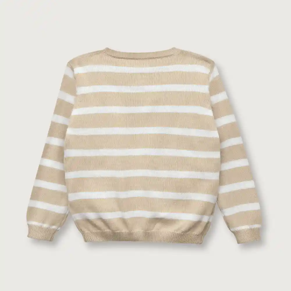 Sweater Esencial Niño Beige Talla 2M Opaline