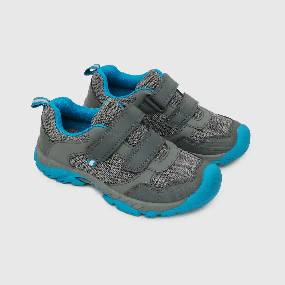 Zapatillas Outdoor Logo Emboss De Niño Gris Talla 32