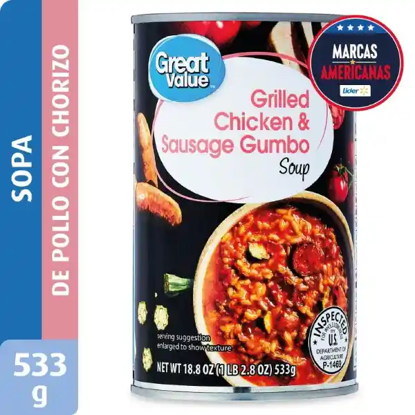 Great Value Sopa Pollo Chorizo