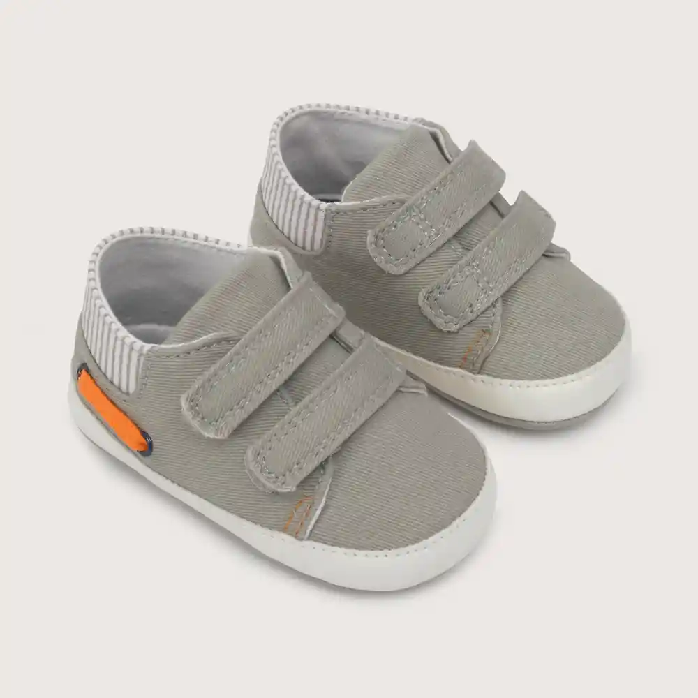 Zapatos Náuticos Para Bebé Niño Gris Claro Talla 15