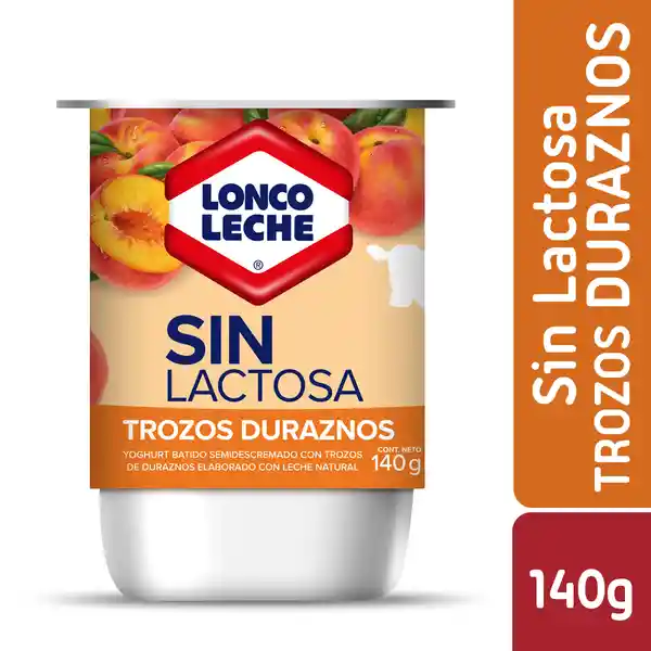 Lonco Leche Yogurt Sin Lactosa Trozos Durazno