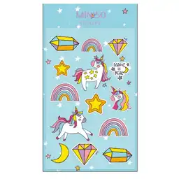 Plantilla de Stickers Unicornio Miniso