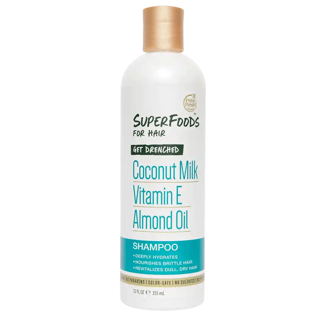 Super Foods Shampoo Get Drenched con Leche de Coco