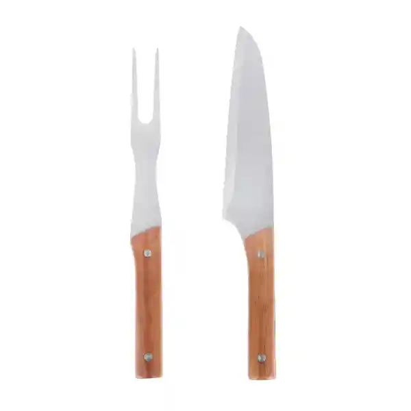 Set de Cuchillo y Trinche Para Asado