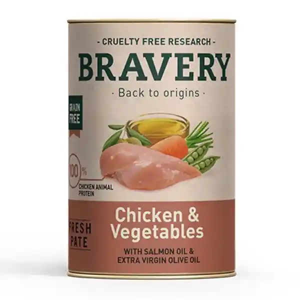 Bravery Alimento Perro Adulto Pollo y Vegetales