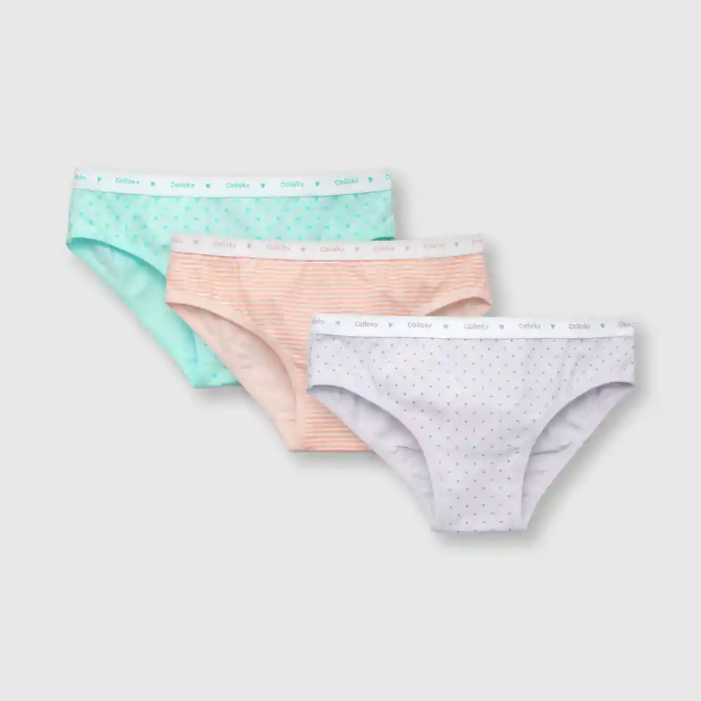 Pack Calzón Estampado Niña Calipso Talla 12 Años