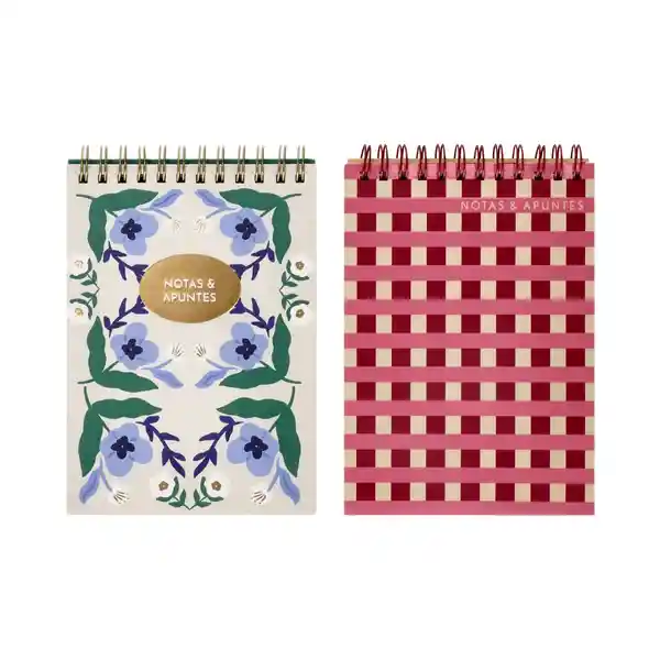 Set Libretas Espiral 11 x 16 cm Casaideas