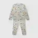 Pijama de Algodón de Niño Gris Melange Talla 8A Colloky