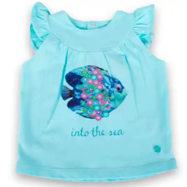 Polera Bebé Niña Agua Pillín Talla 6 M