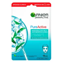 Garnier-Skin Active Mascarilla en Tela Anti Imperfecciones Pure Active