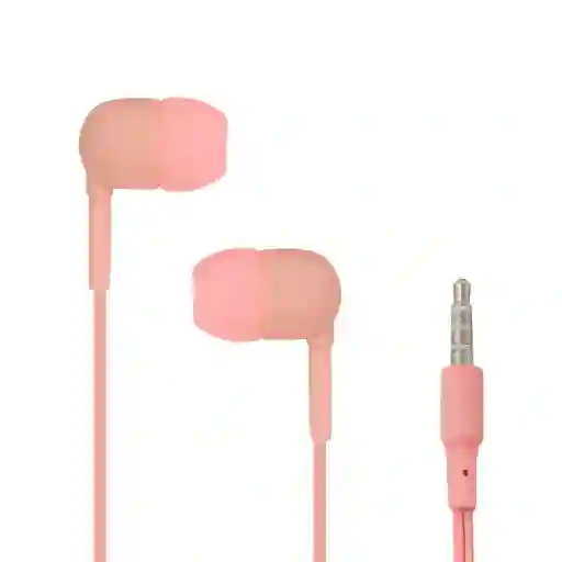 Miniso Audifonos De Cable Con Estuche En Forma De Capsula Rosa