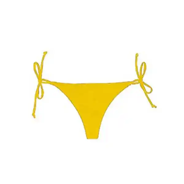 Bikini Calzón Colaless Con Amarras Amarillo Talla XL Samia