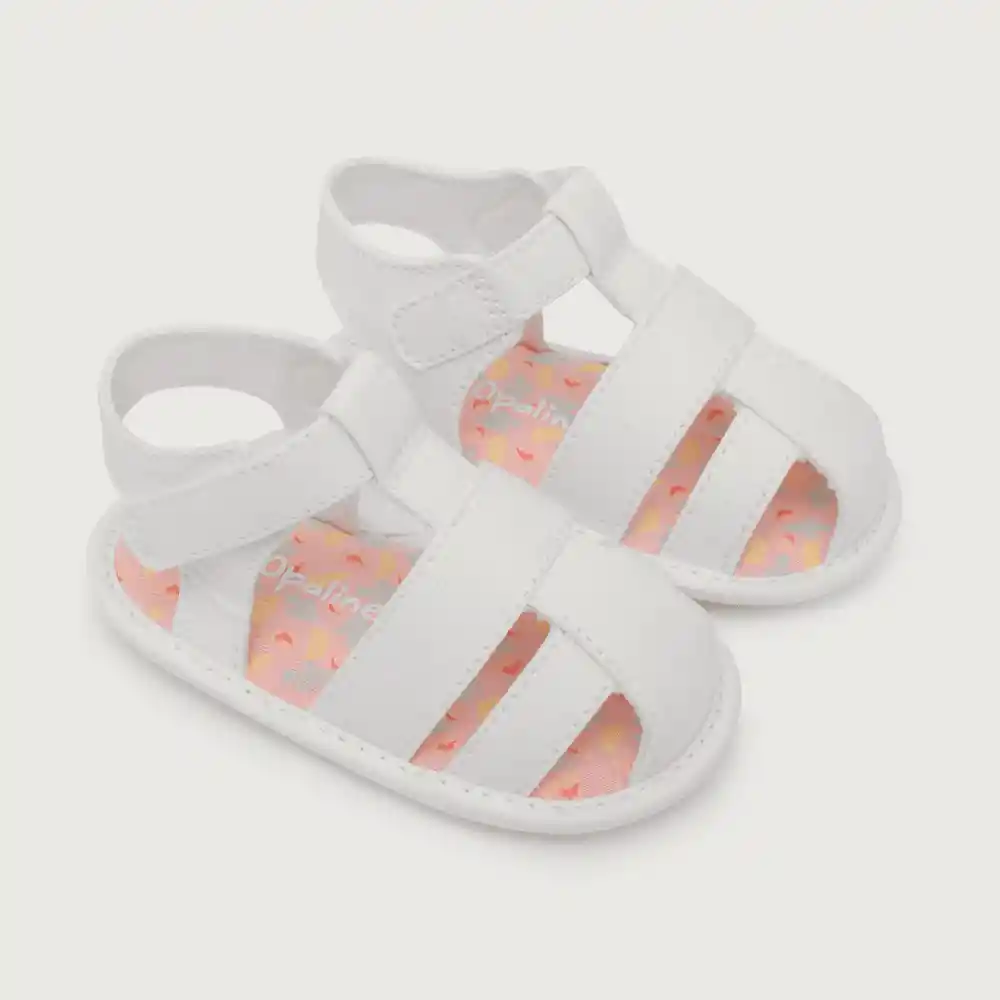 Sandalias De Bebé Textil Niño Blanca Talla 15