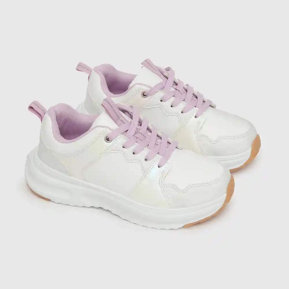 Zapatillas Cordones Chunky Niña Blanco Talla 29