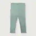 Calza Con Broderie Niña Verde Musgo Talla 12M Opaline