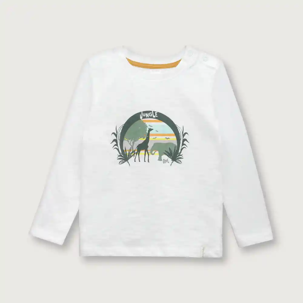 Polera De Niño Esencial Blanca Talla 2a