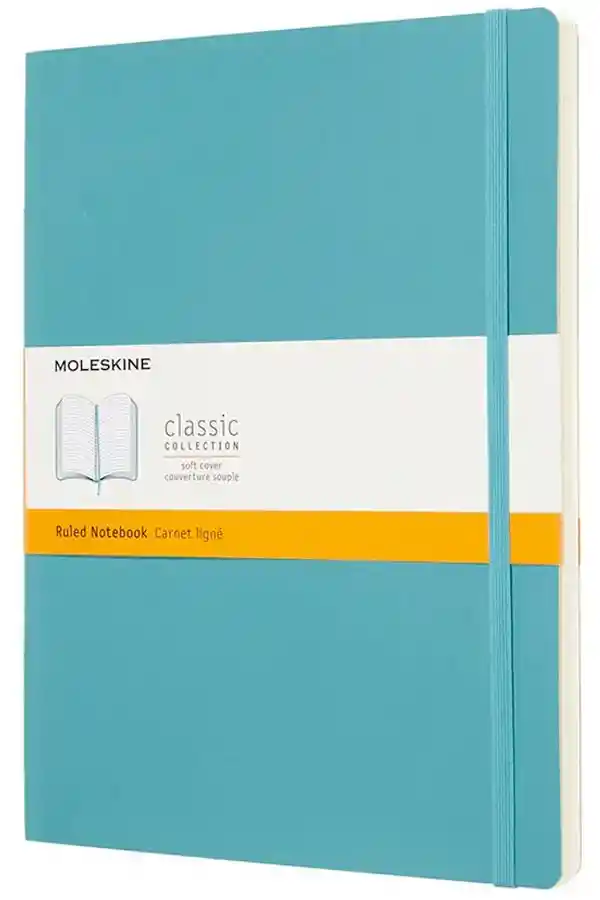 Classic Notebook - T. Blanda - Xl - Azul Arrecife - De Rayas