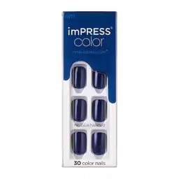 Impress Uñas Postizas On Color Never Too Navy