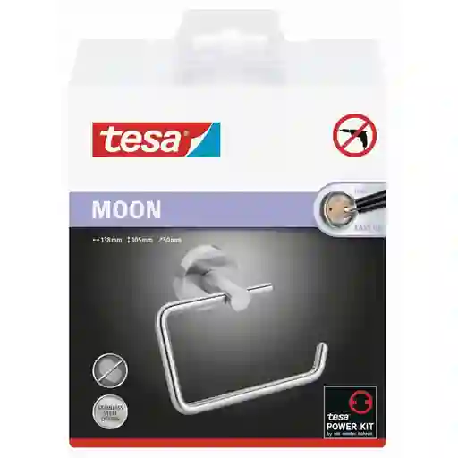 Tesa Portarollo Para Baño Adhesivo Línea Moon 105 x 138 x 50 mm