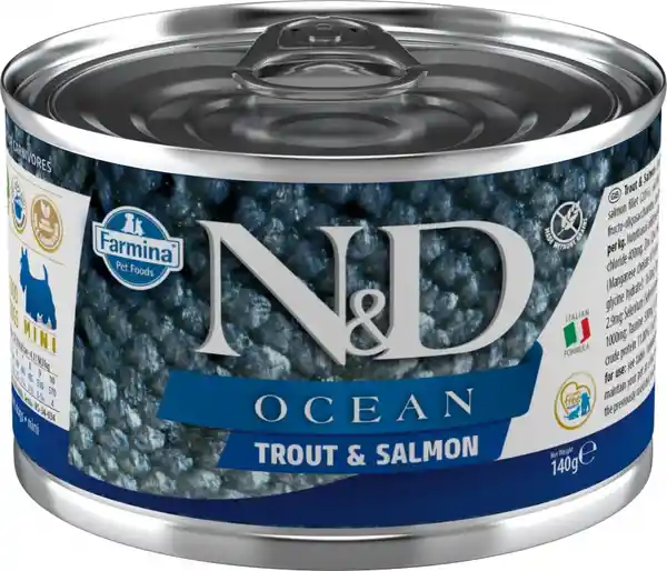 N&D Alimento para Perro Húmedo Ocean Trout & Salmón Mini