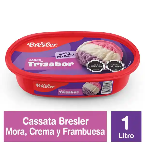 Bresler Helado Sabor Mora Crema Frambuesa