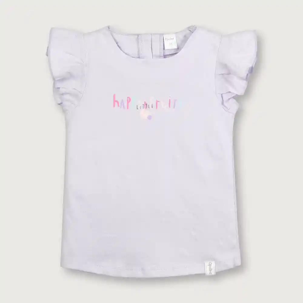 Polera Manga Alita Niña Lila Talla 4a