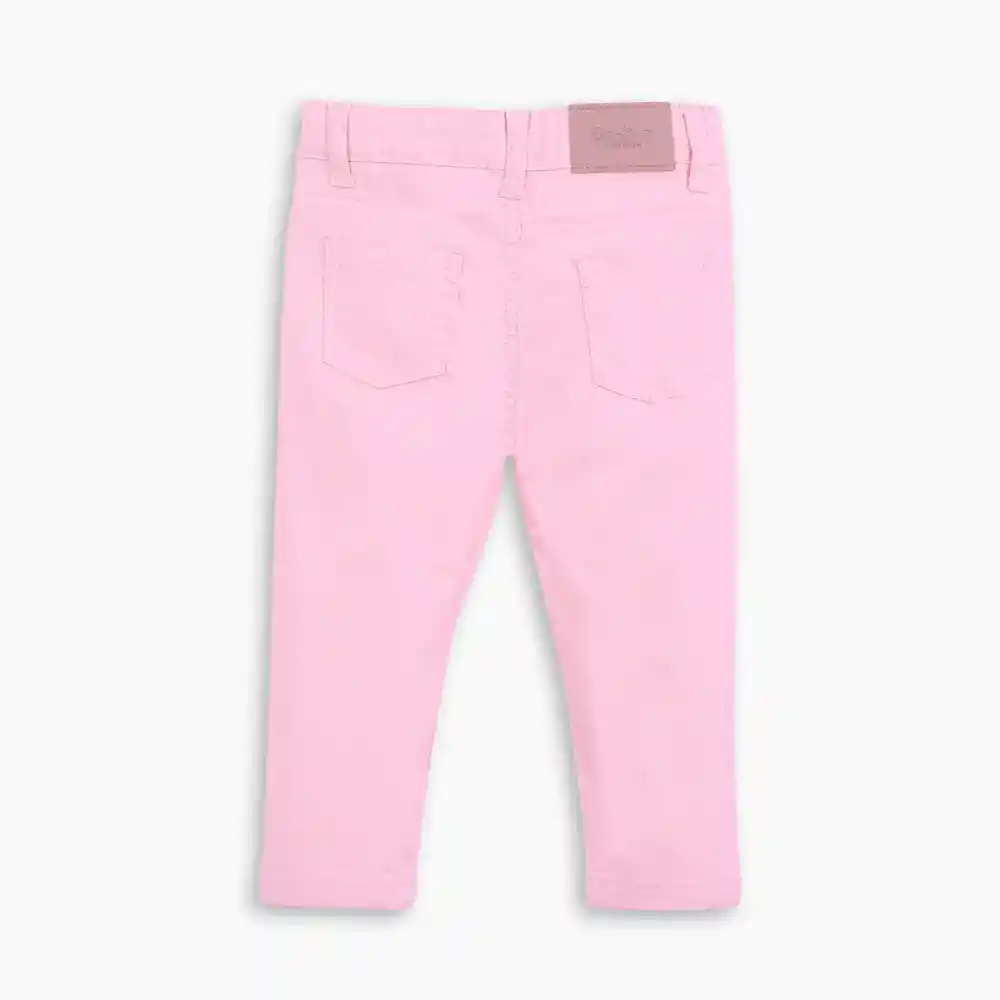 Pantalón Sólido De Niña Rosado Talla 9m
