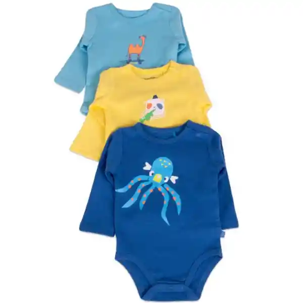 Set Body Bebé Niño Multicolor Talla 1 M Pvy211-23Sur Pillín