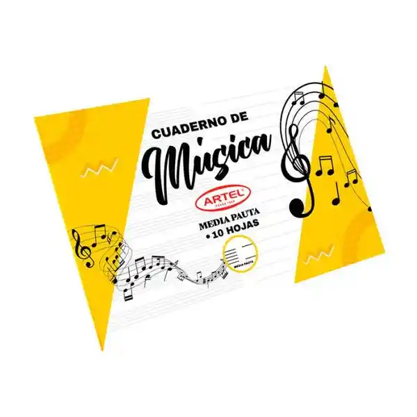Artel Cuaderno 1/2 Pauta Música 10 Hojas