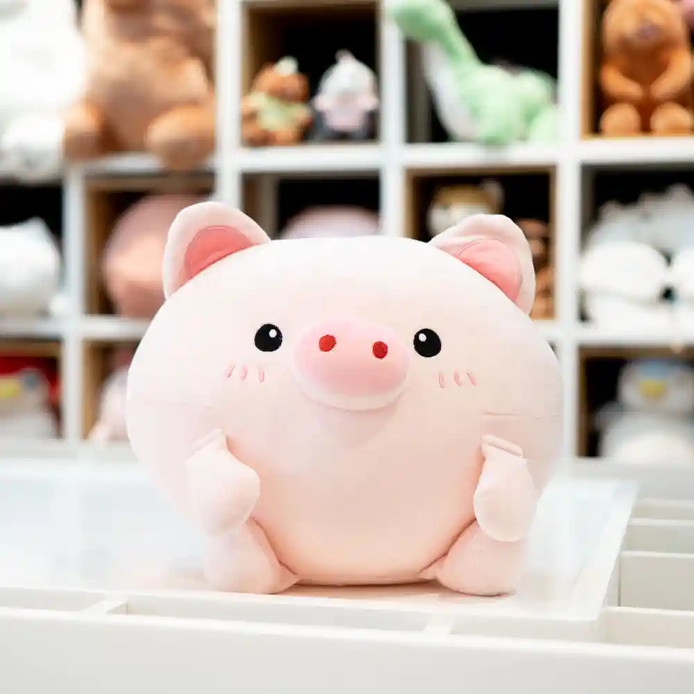 Miniso Peluche Redondo En Forma De Puerquito (rosa)