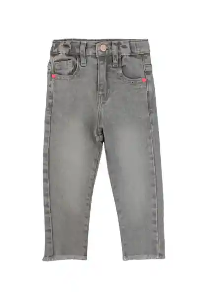 Jean Skinny Cosmic 191 Bebé Niña Gris Talla 12 a 18 Meses Ficcus